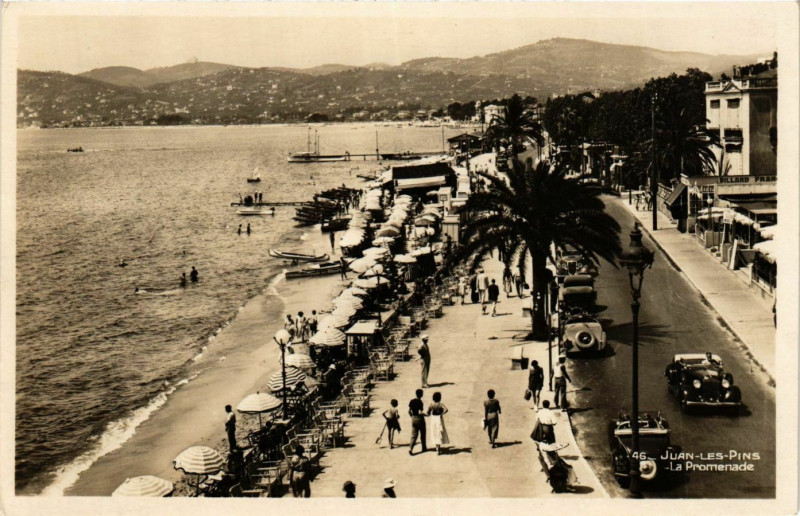 Carte postale ancienne Juan Les Pins- La Promenade France