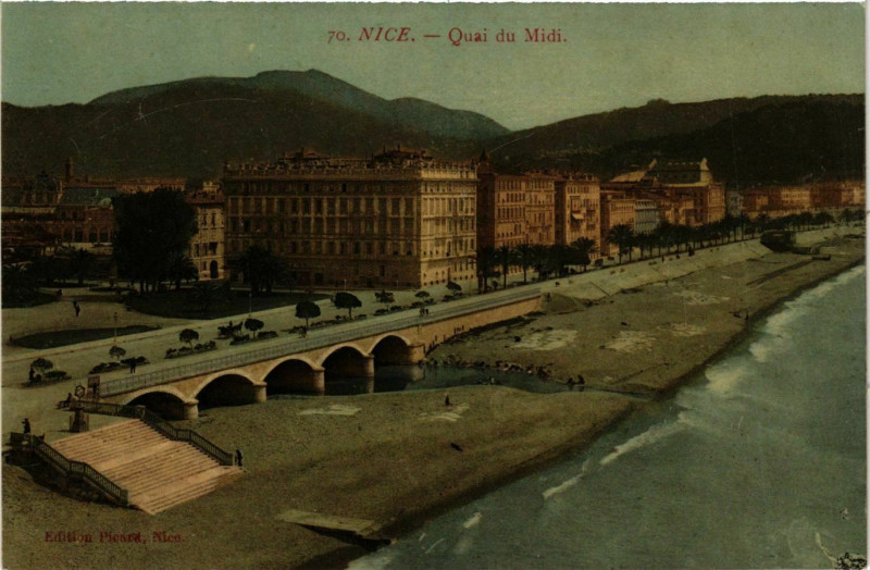 Carte postale ancienne Nice- Quai du Midi France à Nice