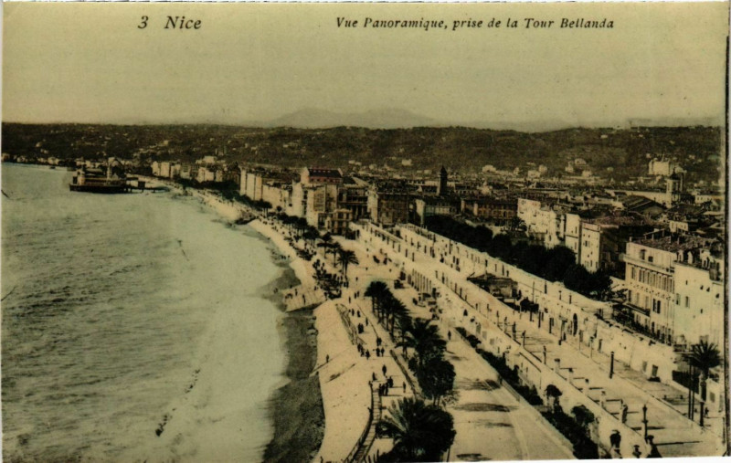 Carte postale ancienne Nice- vue panoramique France à Nice