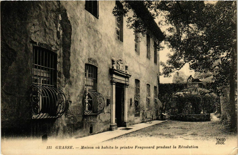 Carte postale ancienne Grasse- Maison ou habita le peintre Fragonard France à Grasse