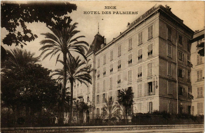 Carte postale ancienne Nice- Hotel des Palmiers France à Nice