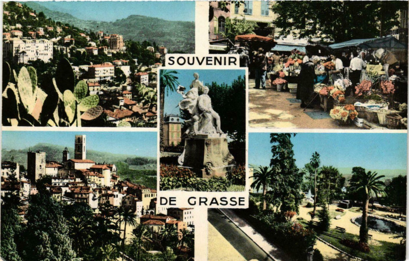 Carte postale ancienne Grasse- souvenir France à Grasse