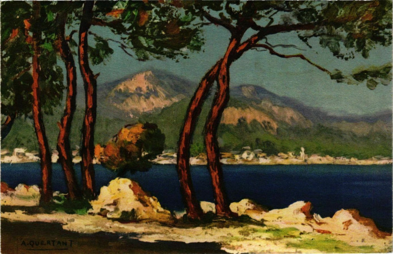 Carte postale ancienne Menton- Vue du Cap Martin France à Menton
