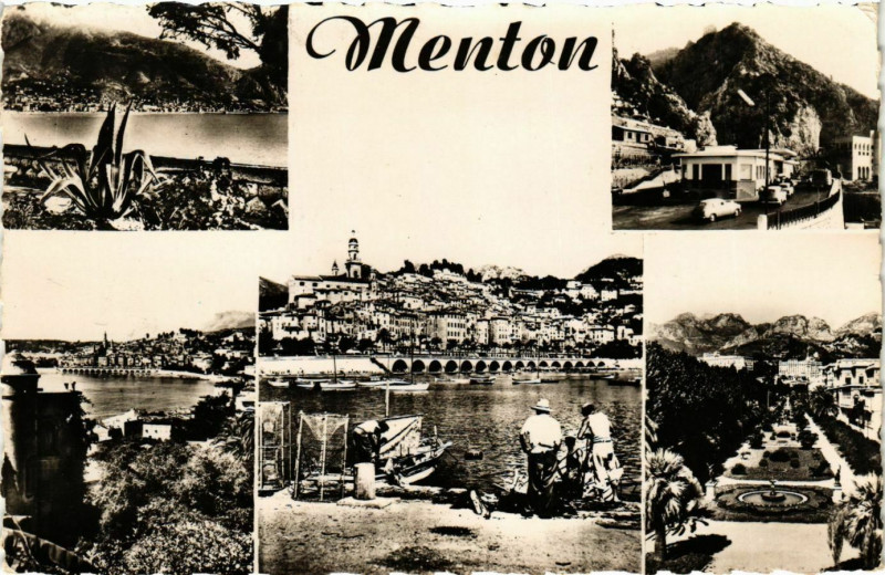 Carte postale ancienne Menton- souvenir France à Menton