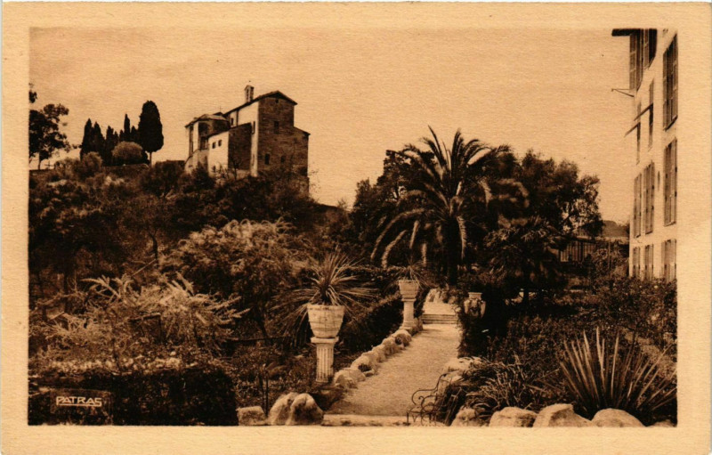 Carte postale ancienne Menton- Hotel Annonciat, Jardins France à Menton
