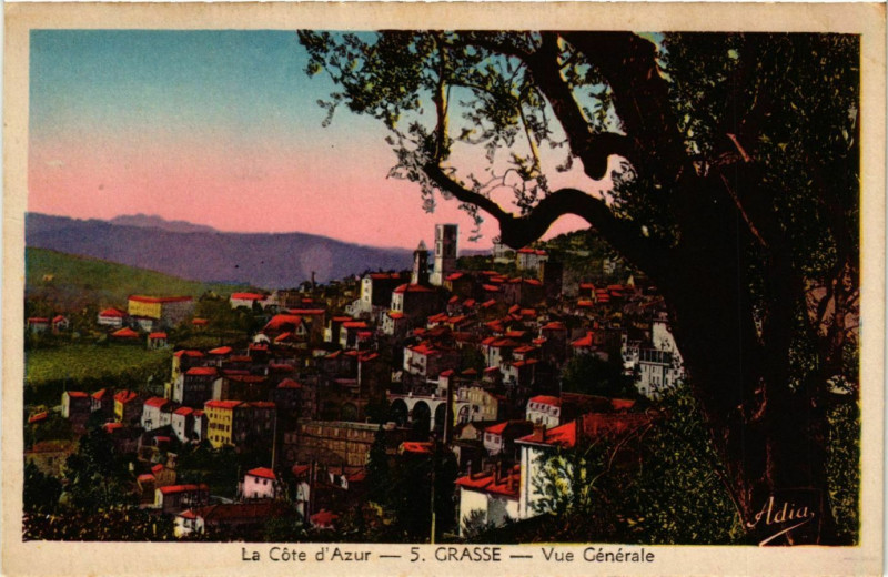 Carte postale ancienne Grasse- vue generale France à Grasse