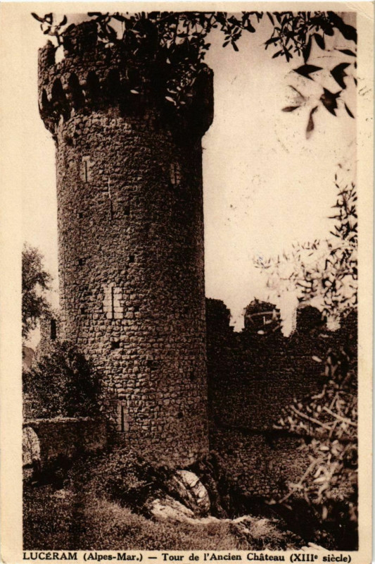 Carte postale ancienne Luceram- Tour de l'Ancien Chateau France à Lucéram