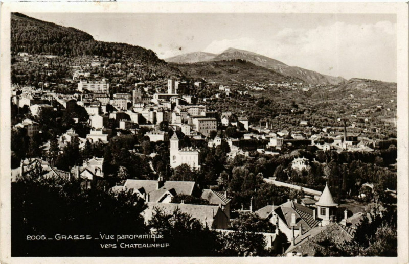 Carte postale ancienne Grasse- vue panoramique France à Grasse