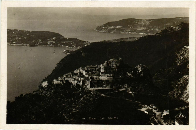 Carte postale ancienne Eze- France à Èze