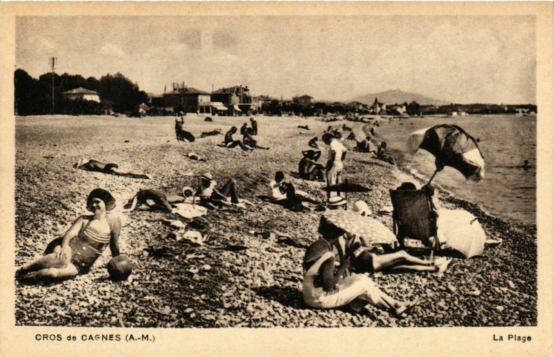 Carte postale ancienne Cagnes sur Mer- La Plage France à Cagnes-sur-Mer