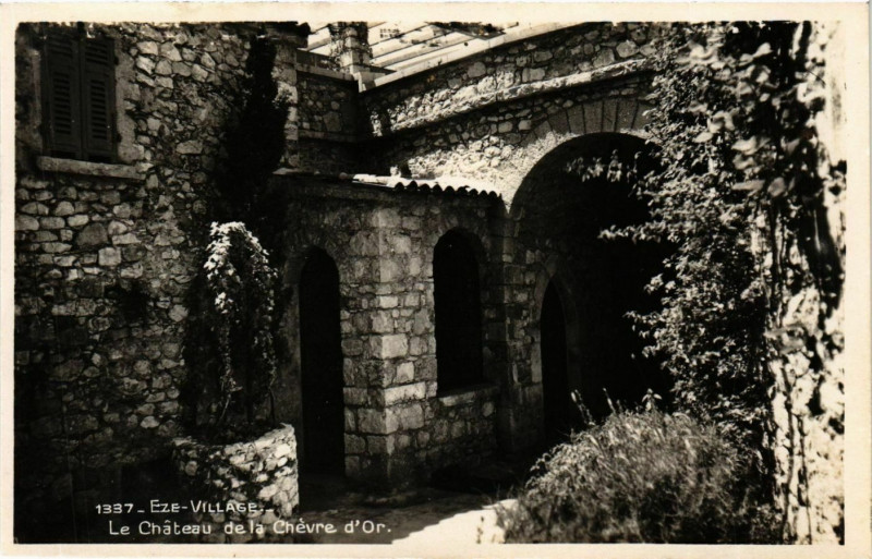Carte postale ancienne Eze- Le Chateau de la Chevre d'Or France à Èze