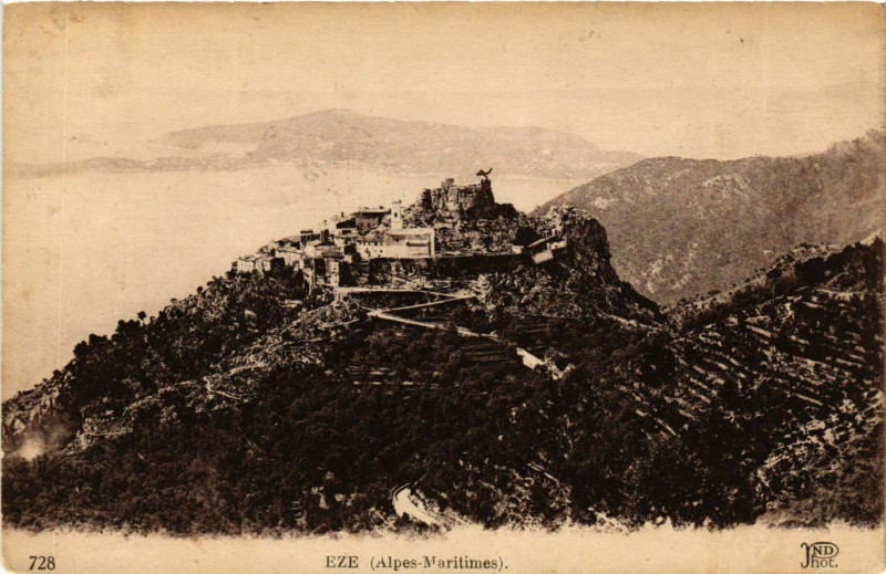 Carte postale ancienne Eze- France à Èze