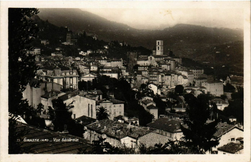 Carte postale ancienne Grasse- Vue generale France à Grasse