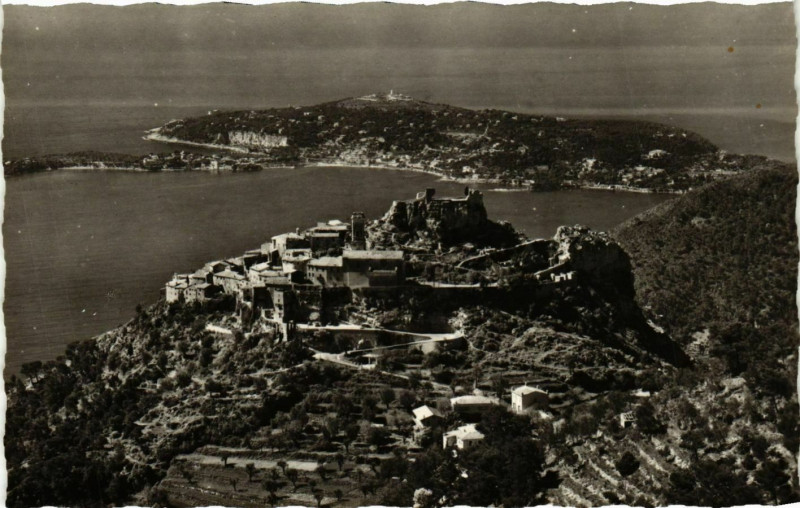 Carte postale ancienne Eze- Le Cap Ferrat France à Èze