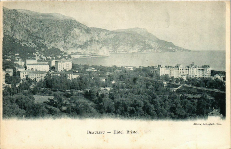 Carte postale ancienne Beaulieu sur Mer- Hotel Bristol France à Beaulieu-sur-Mer