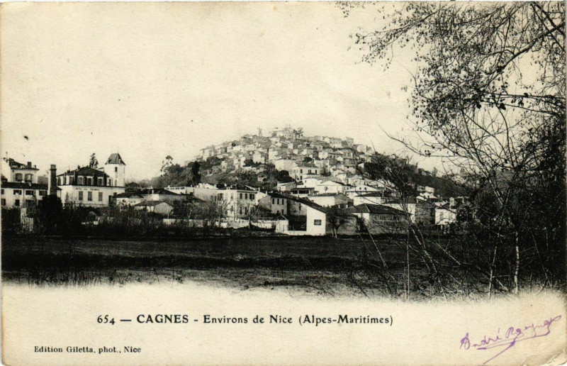 Carte postale ancienne Cagnes sur Mer- Environs de Nice France à Nice
