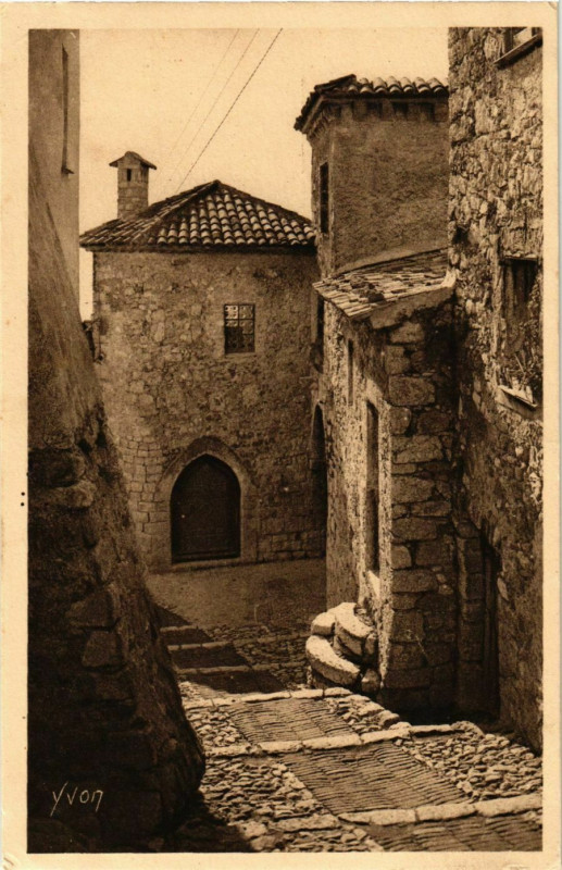 Carte postale ancienne Eze- Vieille Maison France à Èze