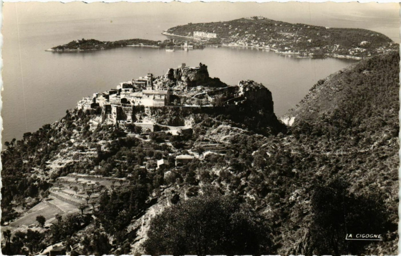 Carte postale ancienne Eze- Le vieux village France à Èze