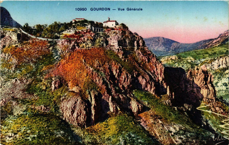 Carte postale ancienne Gourdon- Vue generale France à Gourdon