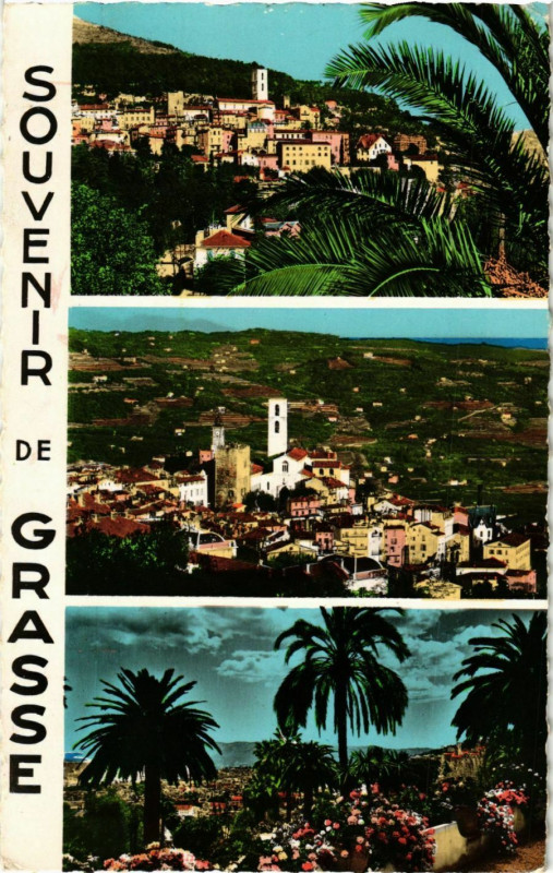 Carte postale ancienne Grasse- souvenir France à Grasse