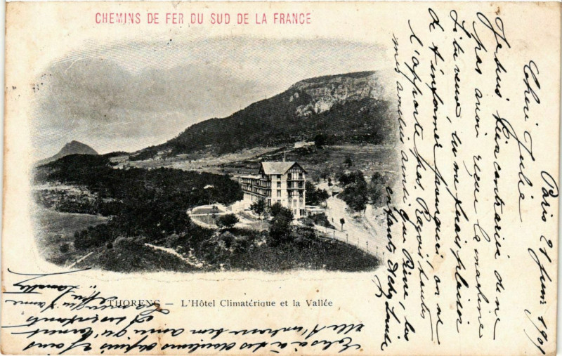 Carte postale ancienne Thorenc L'Hotel Climatérique et la Vallée
