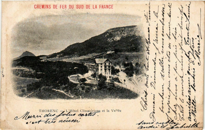 Carte postale ancienne Thorenc L'Hotel Climatérique et la Vallée