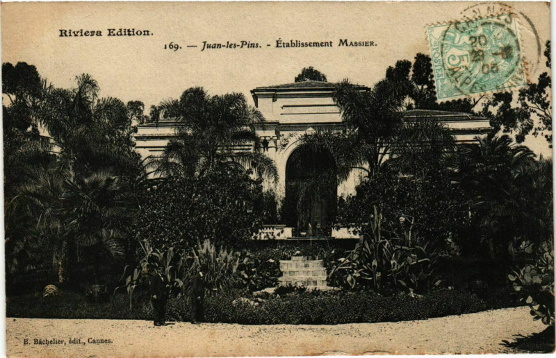 Carte postale ancienne Juan-les-Pins Etablissement Massier