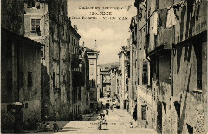 Carte postale ancienne Nice - Rue Rosetti - Vieille Ville à Nice