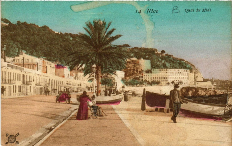 Carte postale ancienne Nice - Quai du Midi à Nice