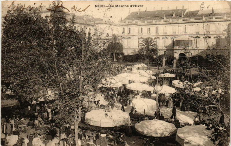 Carte postale ancienne Nice - Le Marché d'Hiver à Nice