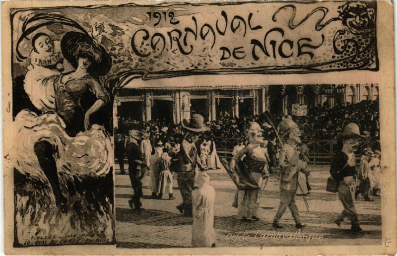 Carte postale ancienne Nice - Carnaval de Nice - 1912 à Nice