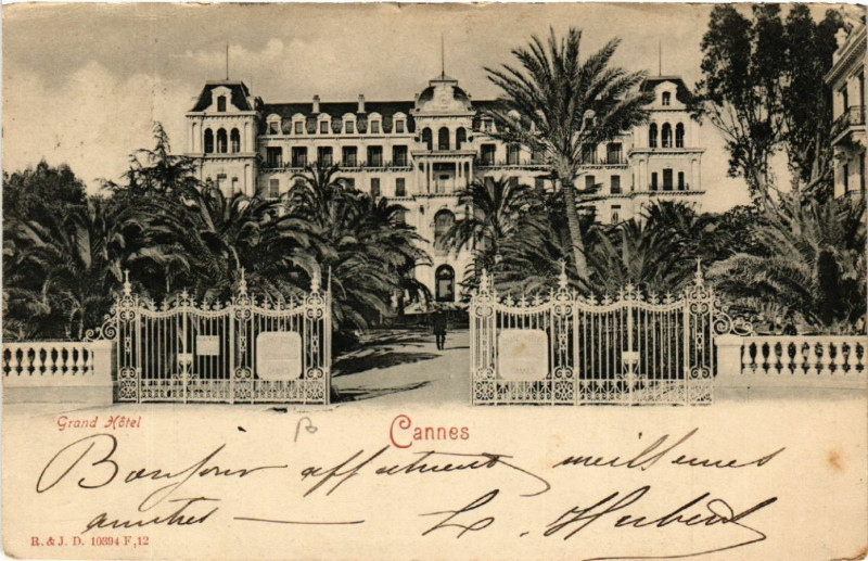 Carte postale ancienne Cannes - Grand Hotel à Cannes