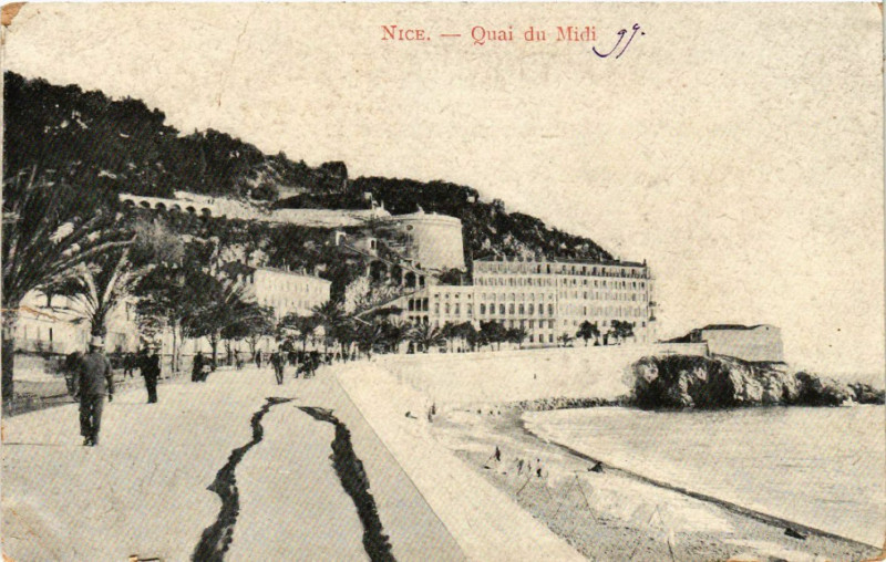 Carte postale ancienne Nice - Quai du Midi à Nice