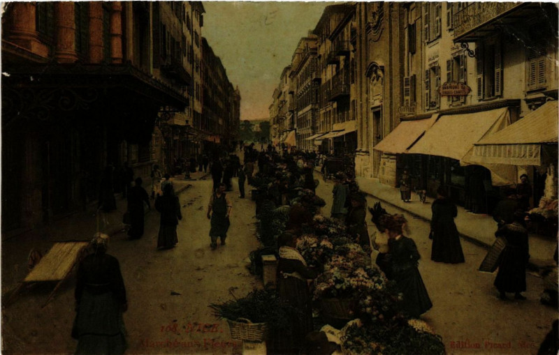 Carte postale ancienne Nice - Marché aux Fleurs à Nice
