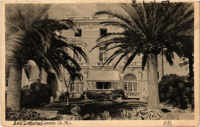 Carte postale ancienne Les Tamaris- Cannes - Scene à Cannes