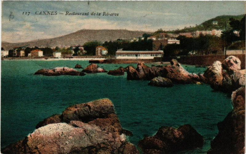 Carte postale ancienne Cannes - Restaurant de la Réserve à Cannes