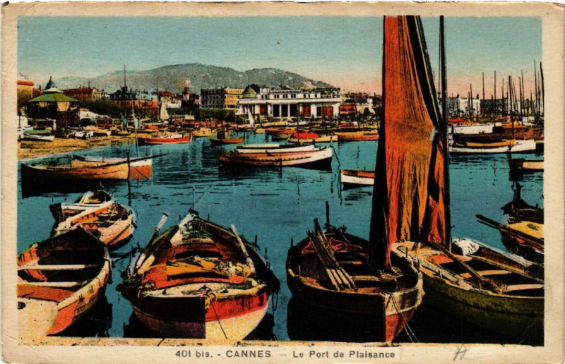Carte postale ancienne Cannes - Le Port de Plaisance à Cannes