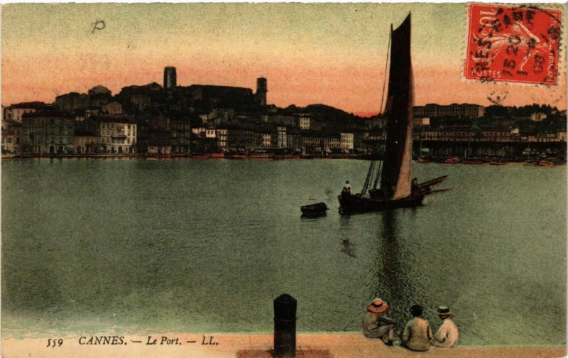 Carte postale ancienne Cannes - Le Port à Cannes