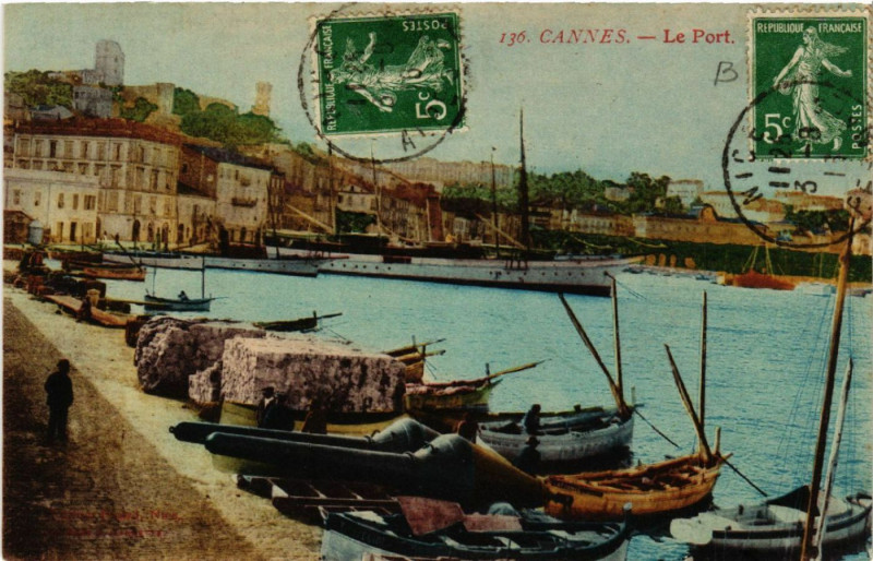 Carte postale ancienne Cannes - Le Port à Cannes