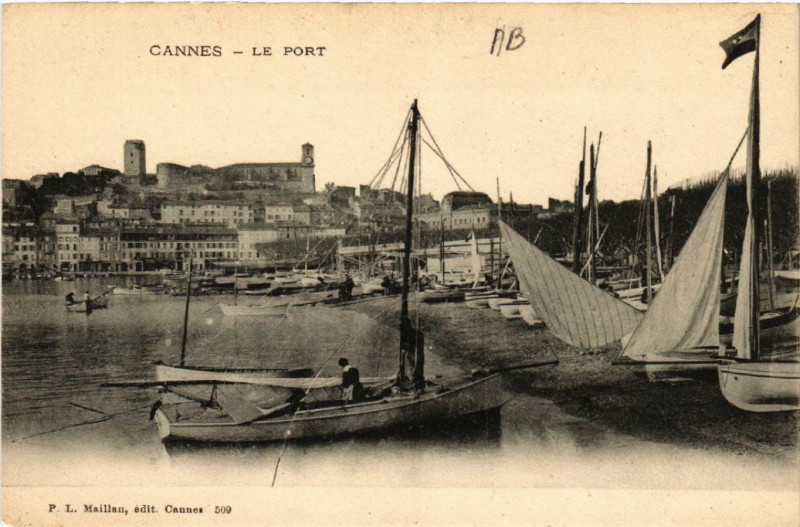 Carte postale ancienne Cannes - Le Port à Cannes