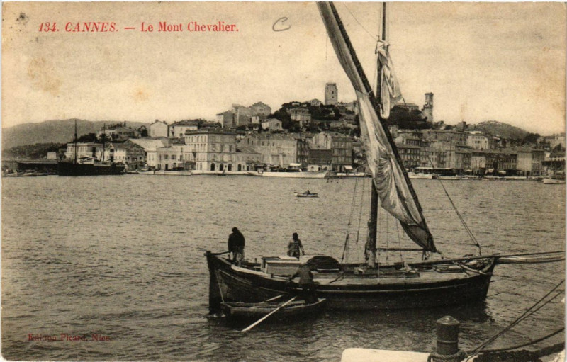 Carte postale ancienne Cannes - Le Mont Chevalier à Cannes