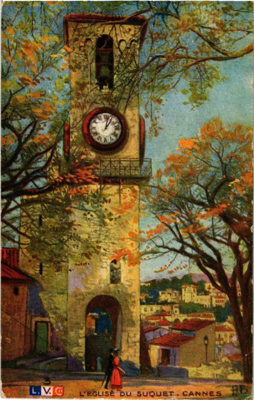 Carte postale ancienne Cannes - L'Eglise du Soquet à Cannes