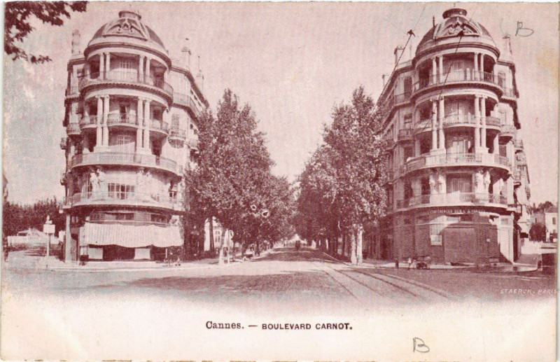 Carte postale ancienne Cannes - Boulevard Carnot à Cannes