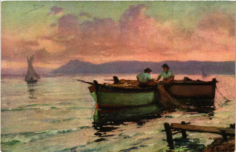 Carte postale ancienne Cannes - Barques a Cannes à Cannes