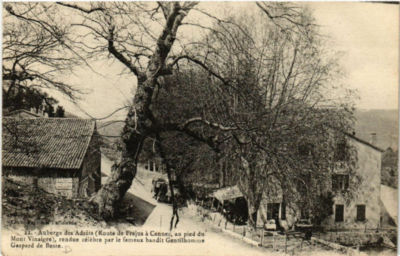 Carte postale ancienne Auberge des Adrets - Route de Fréjus a Cannes à Cannes