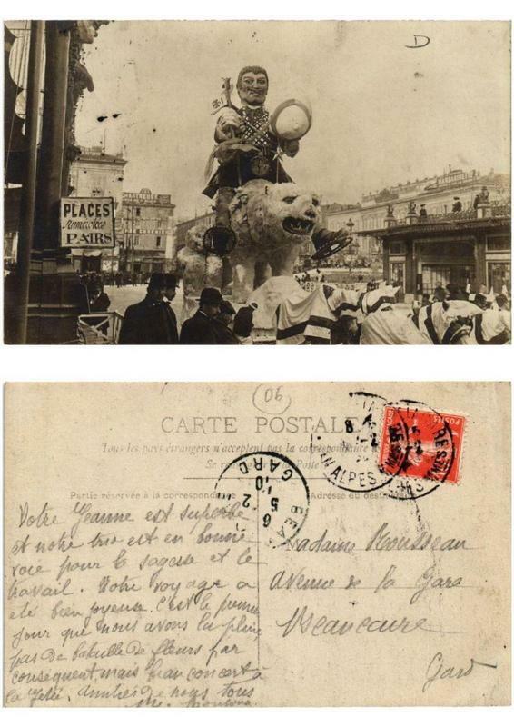 Carte postale ancienne Carnaval de Nice carte photo à Nice
