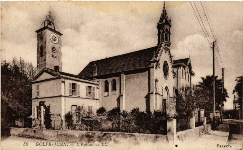 Carte postale ancienne Golfe-Juan - L'Eglise