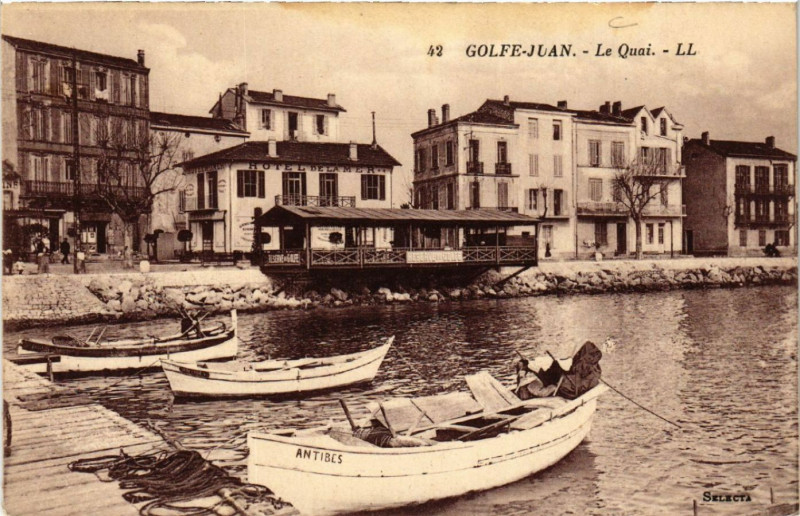 Carte postale ancienne Golfe-Juan - Le Quai