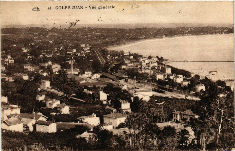Carte postale ancienne Golfe-Juan - Vue générale