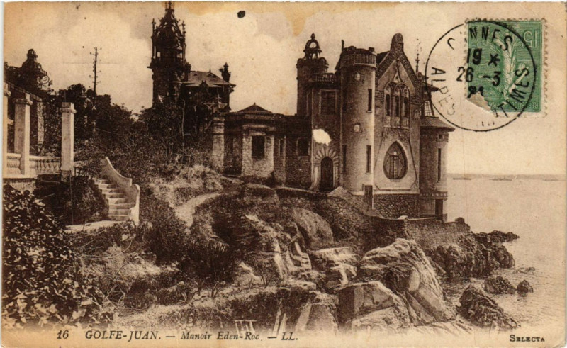 Carte postale ancienne Golfe-Juan - Manoir Eden-Roc